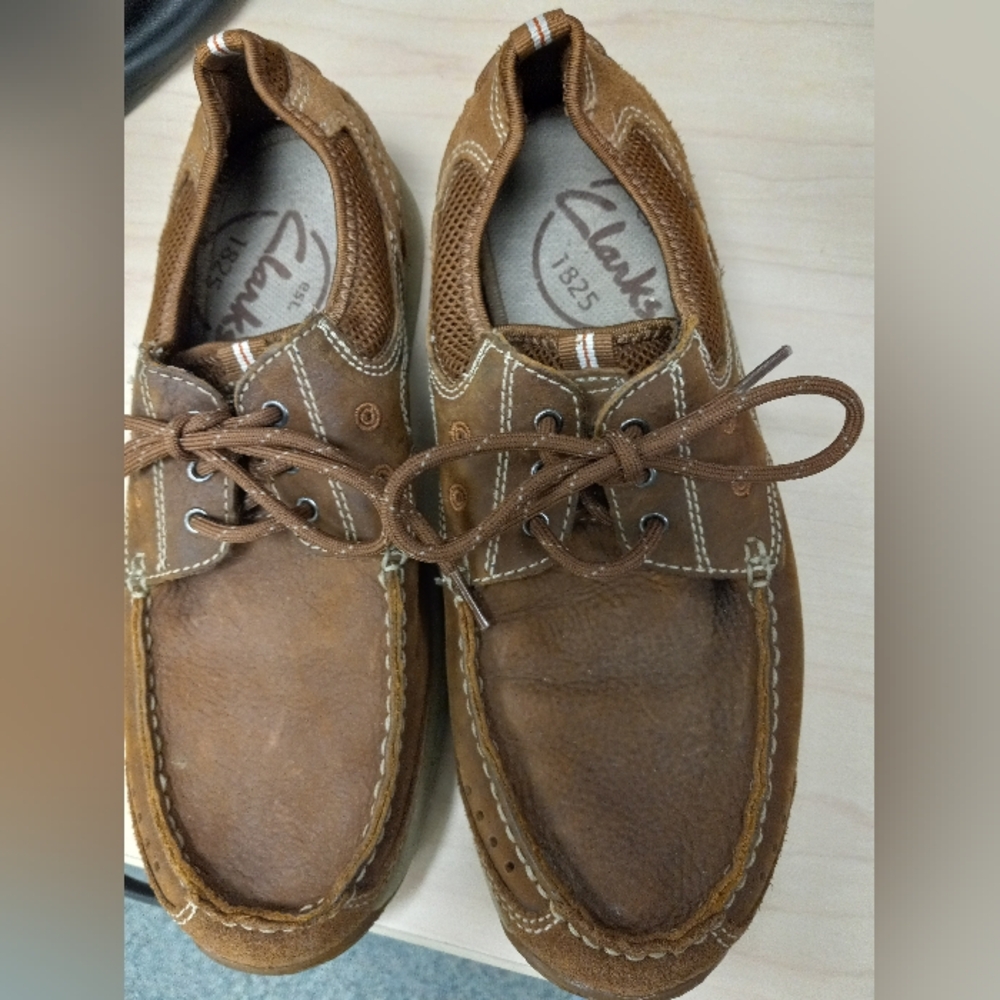 Clarks Armada English Men’s Leather Brown 8M Business Casual Shoes Professional
